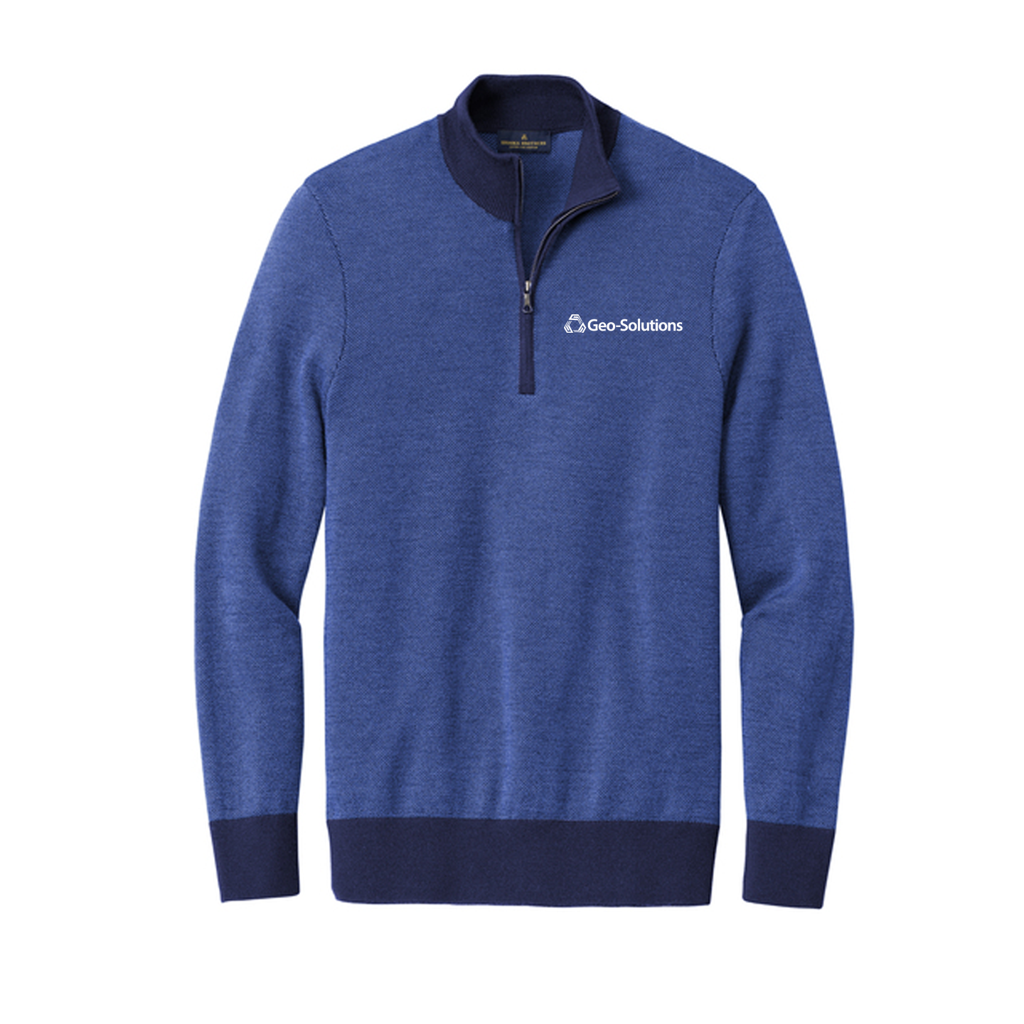 Brooks Brothers® Washable Merino Birdseye 1/4-Zip Sweater Black